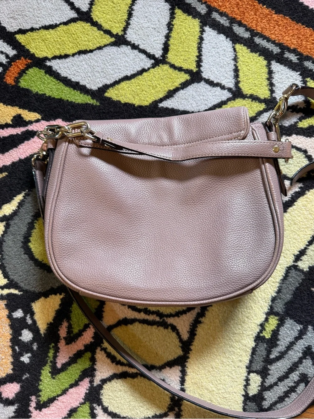 kate spade pale pink pebbled leather crossbody bag